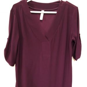 Eggplant v-neck top